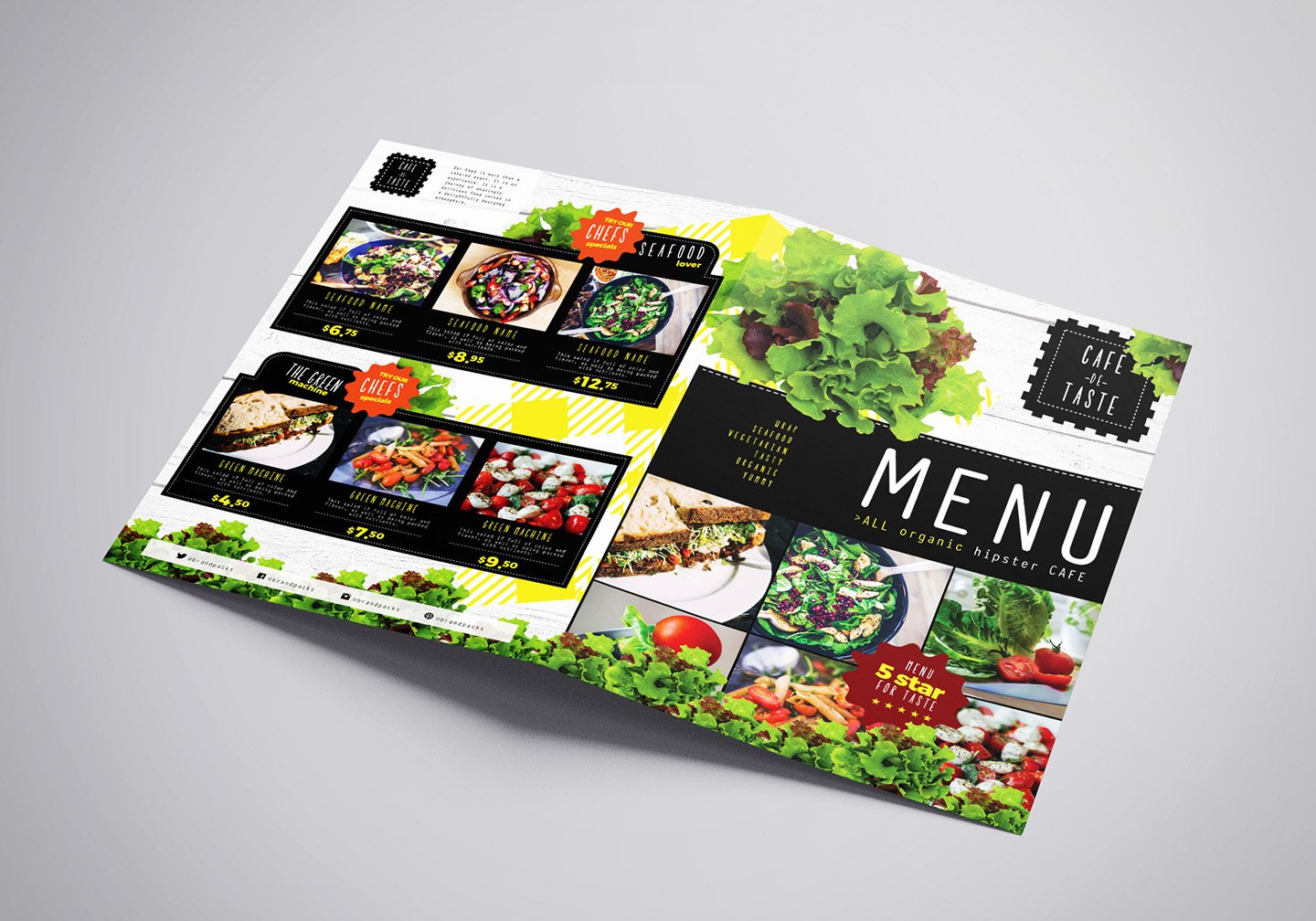 folding a3 salad menu template 3 380