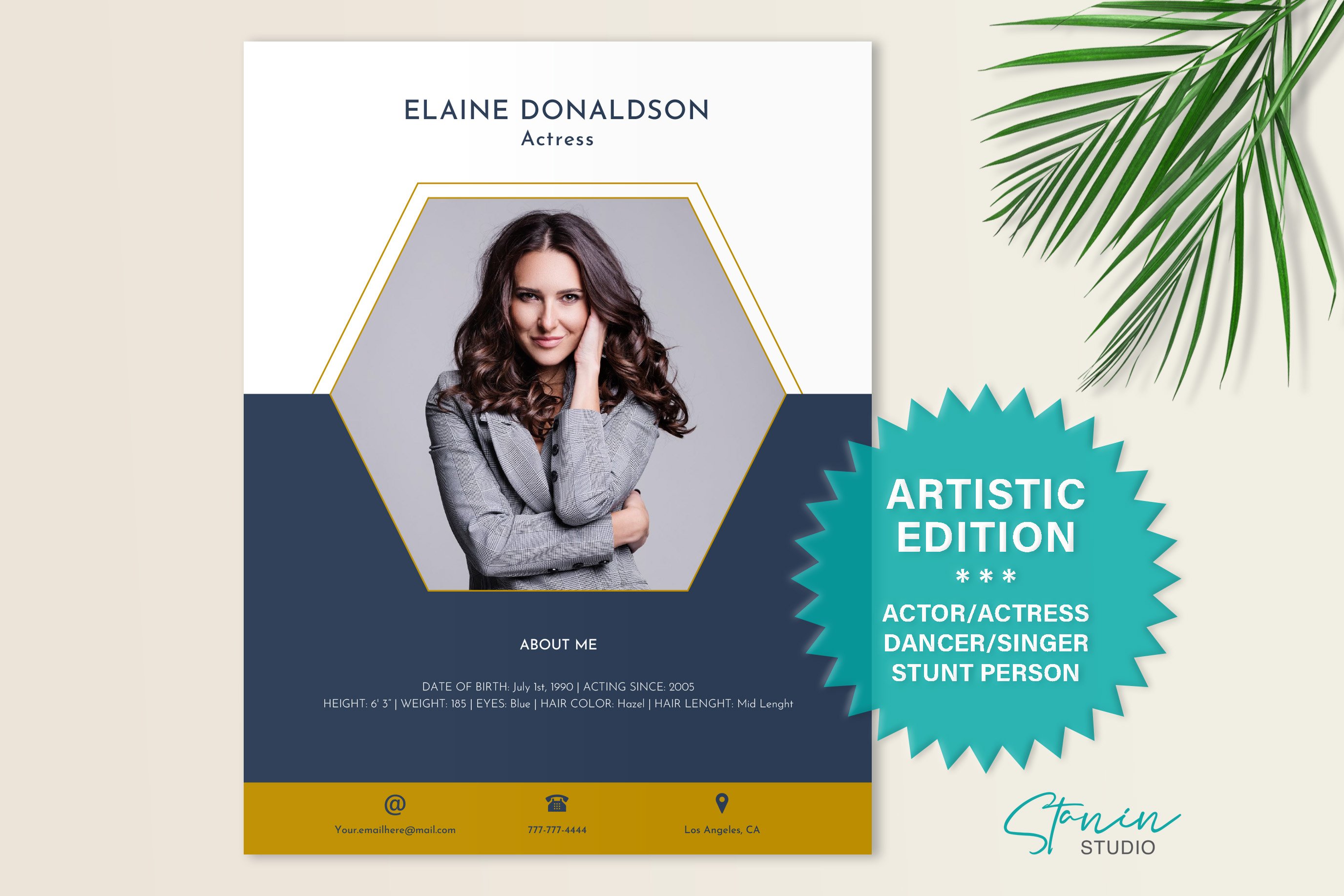 Resume Template for Actor, Actress cover image.