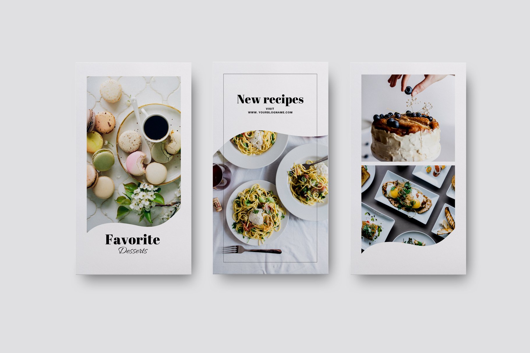 Food Blogger Instagram set CANVA preview image.