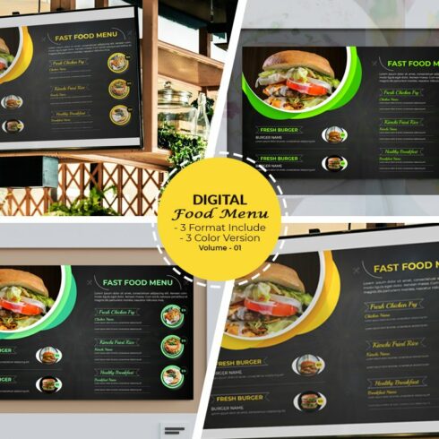 Digital Menu Design Templates cover image.