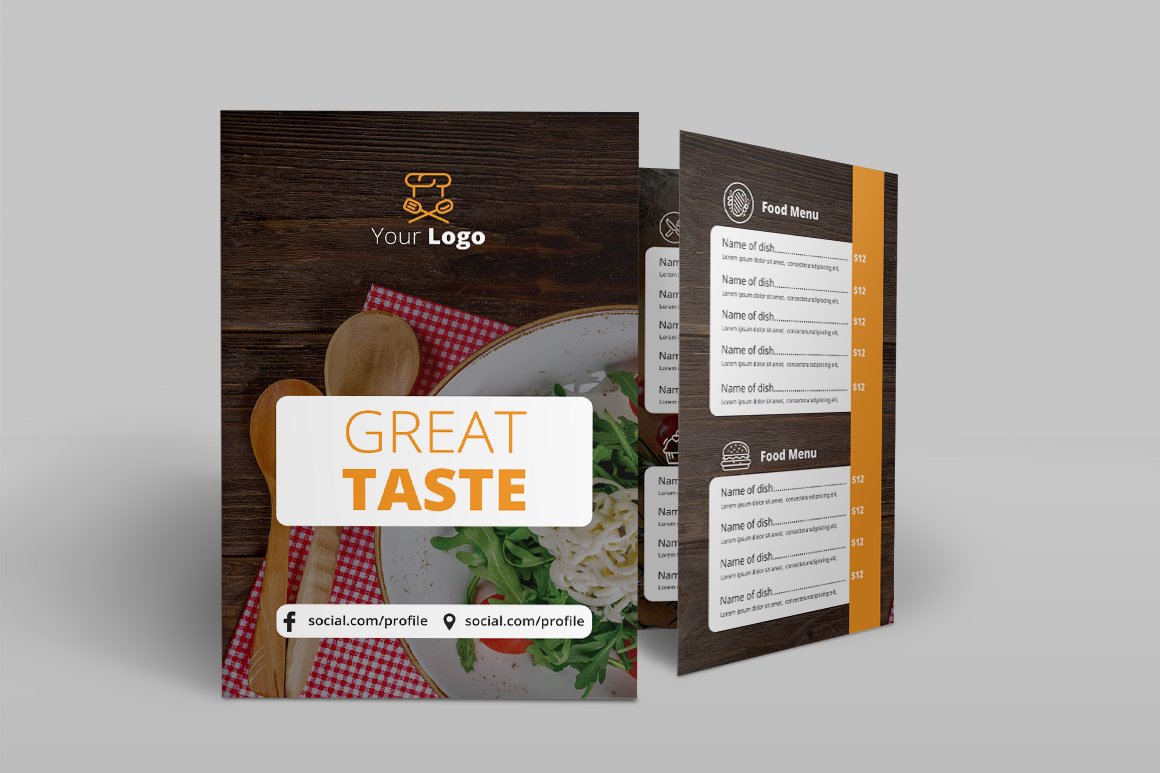 food menu bi fold brochure3 852