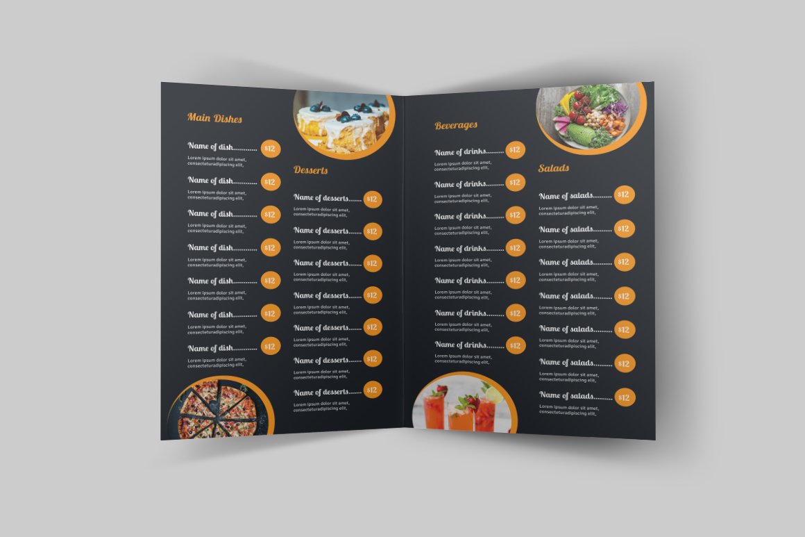 food menu bi fold brochure4 728