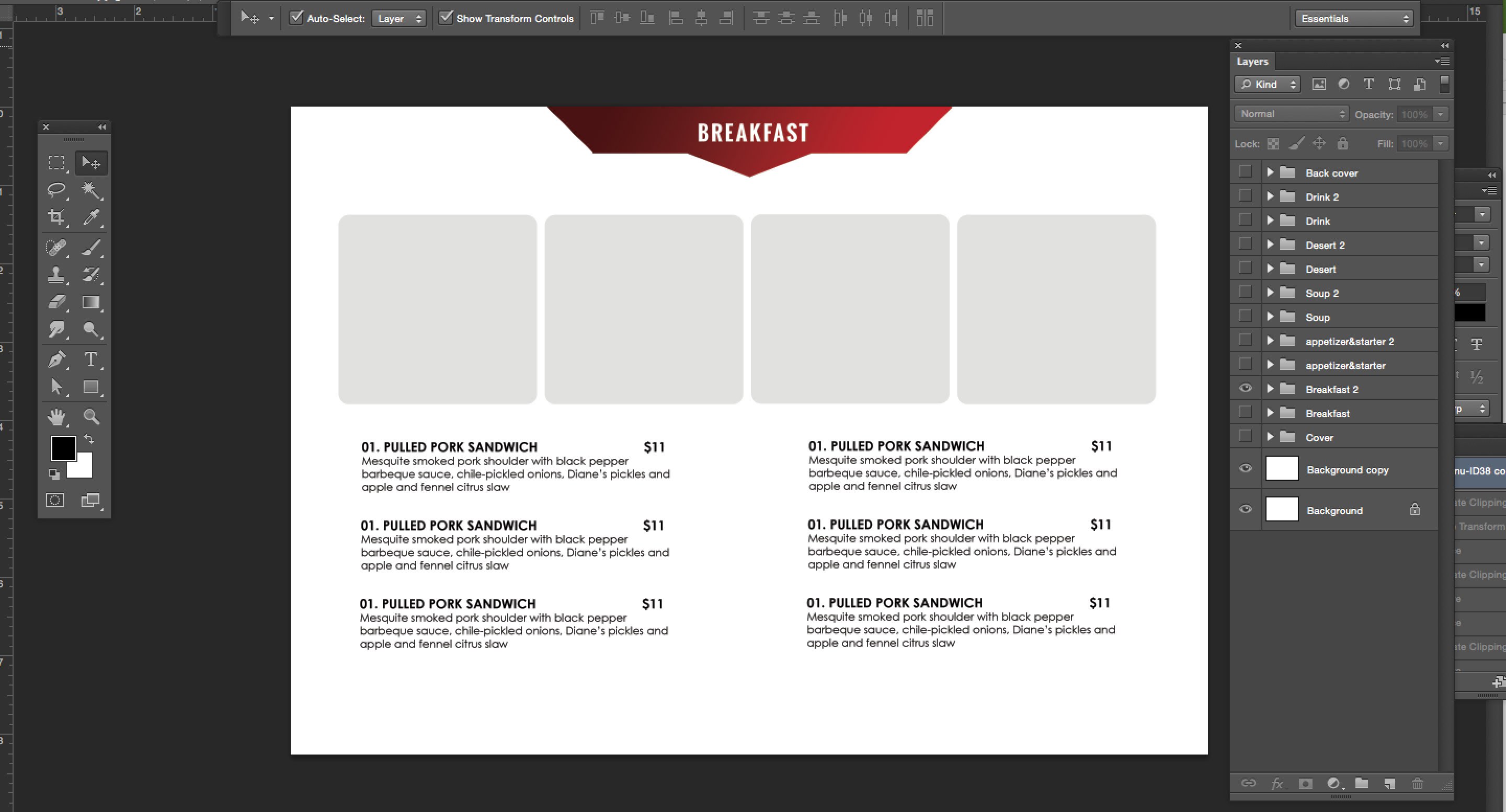 food menu photoshop template 293