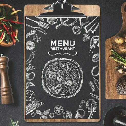 FREE! Trifold + Cafe Menu Template cover image.