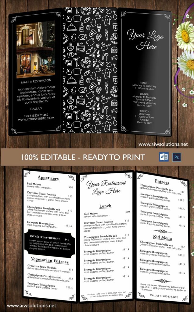 Restaurant Menu Template MasterBundles