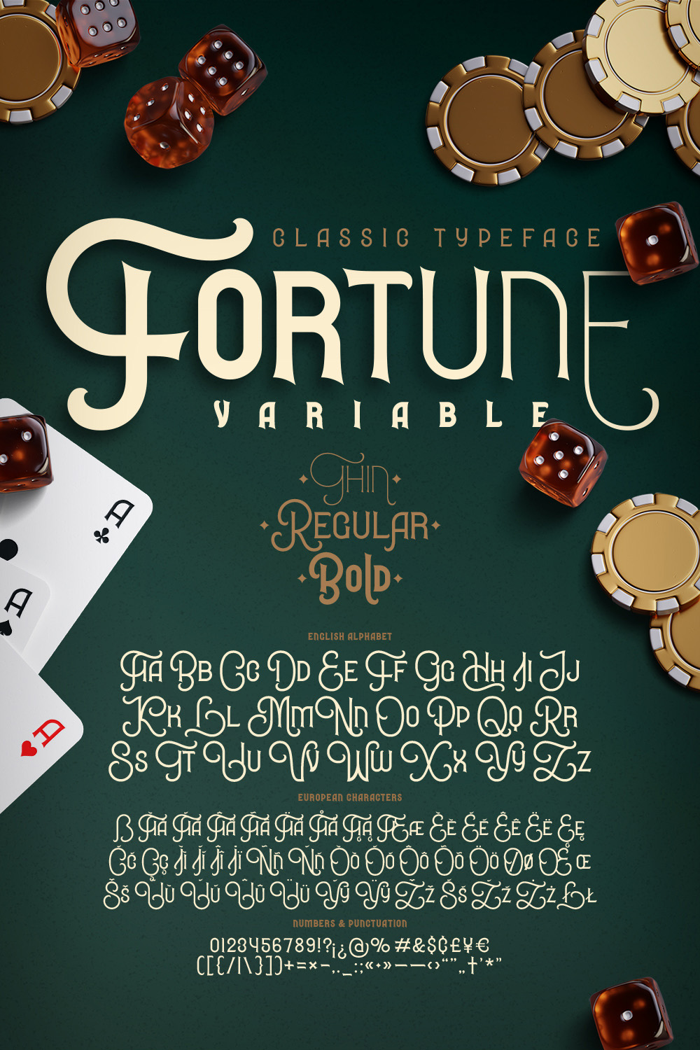 Fortune Variable Font pinterest preview image.