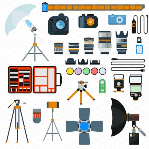 Photo icons vector collection cover image.