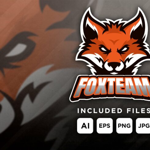 Fox - mascot logo for a team cover image.