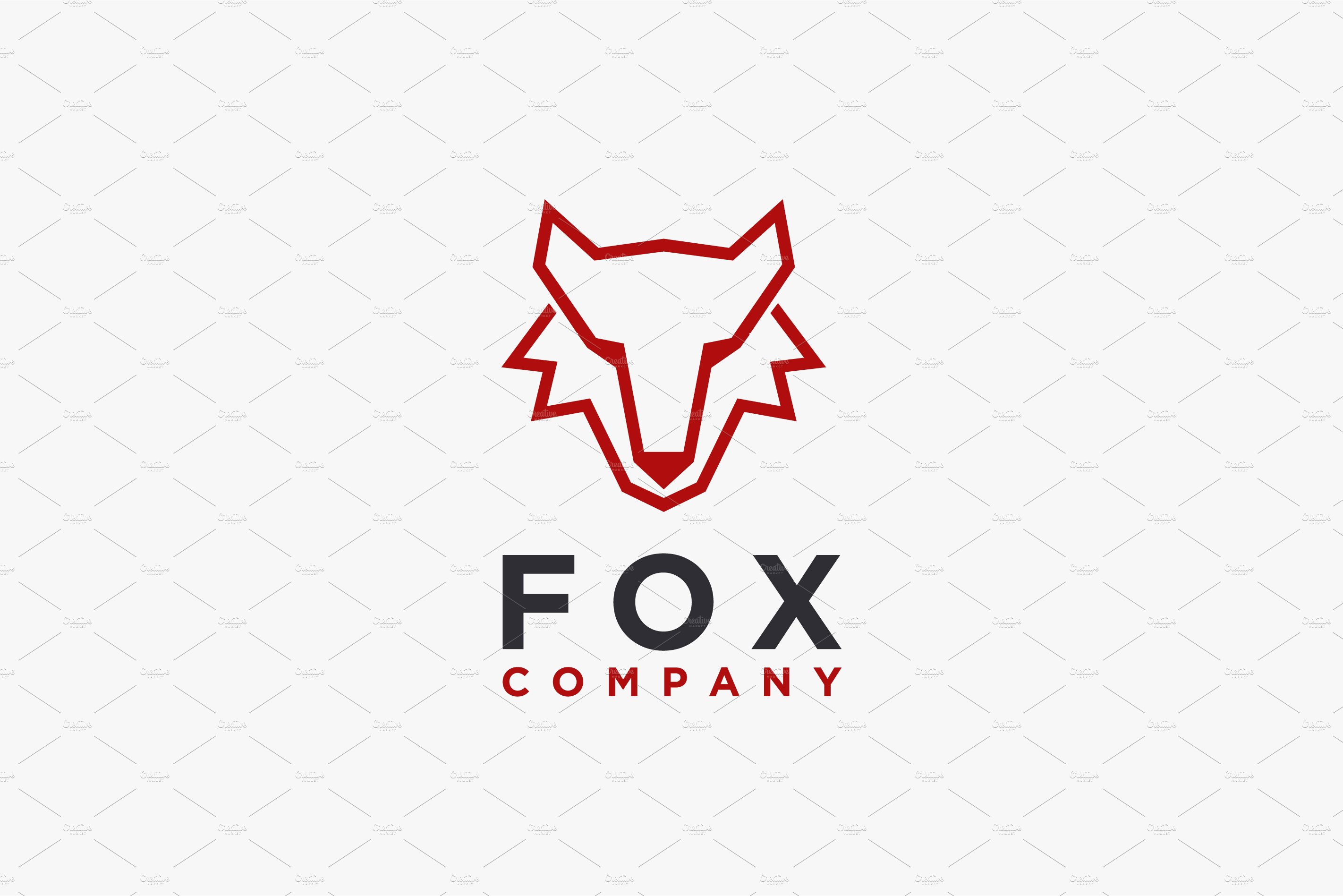 Minimalist abstract wolf fox logo cover image.
