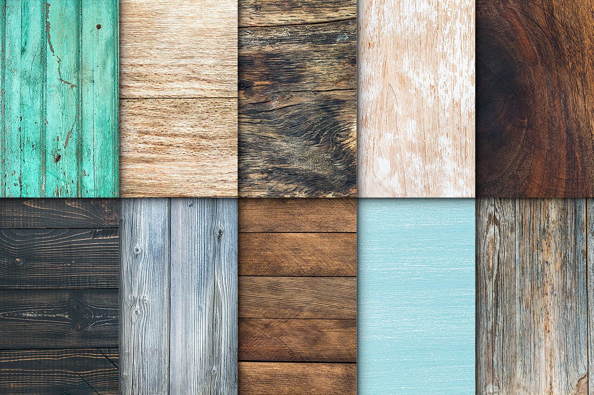 50 Wooden Textures preview image.