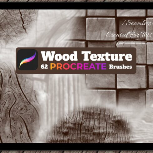 Wood texture  for PROCREATE cover image.