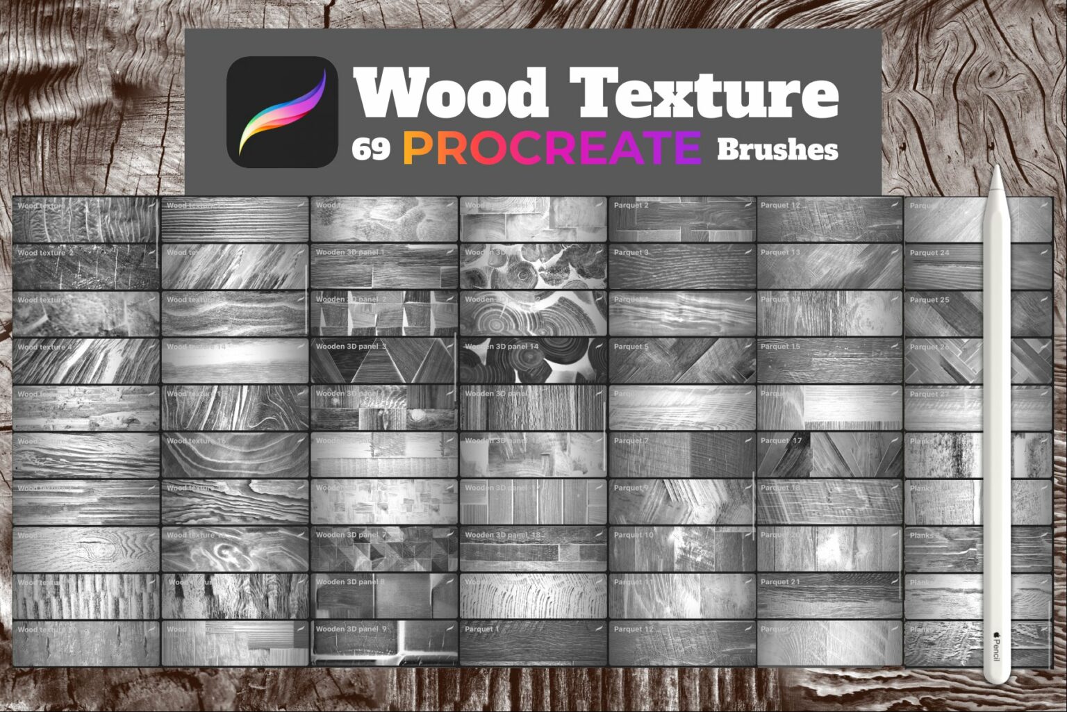 wood texture procreate free