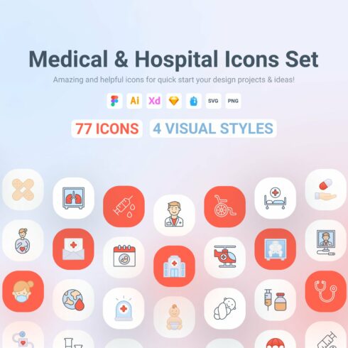 Medical & Hospital Icons Set cover image.