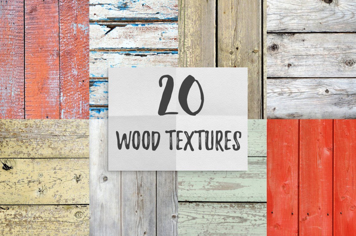 20 Wood Texture Backgrounds cover image.