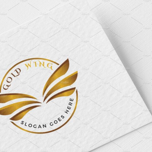 Gold Wings Logo Template cover image.