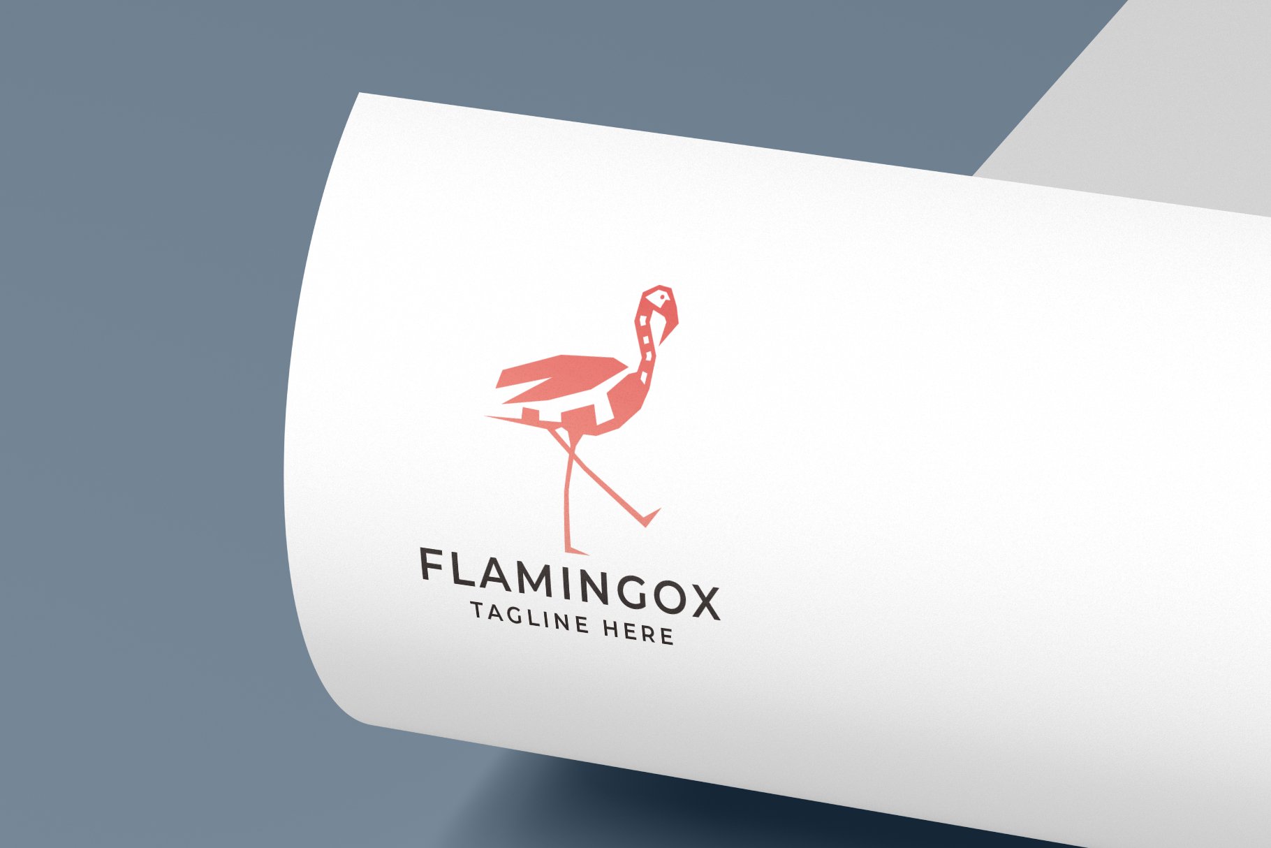 Flamingo Pixel Pro Logo Template preview image.