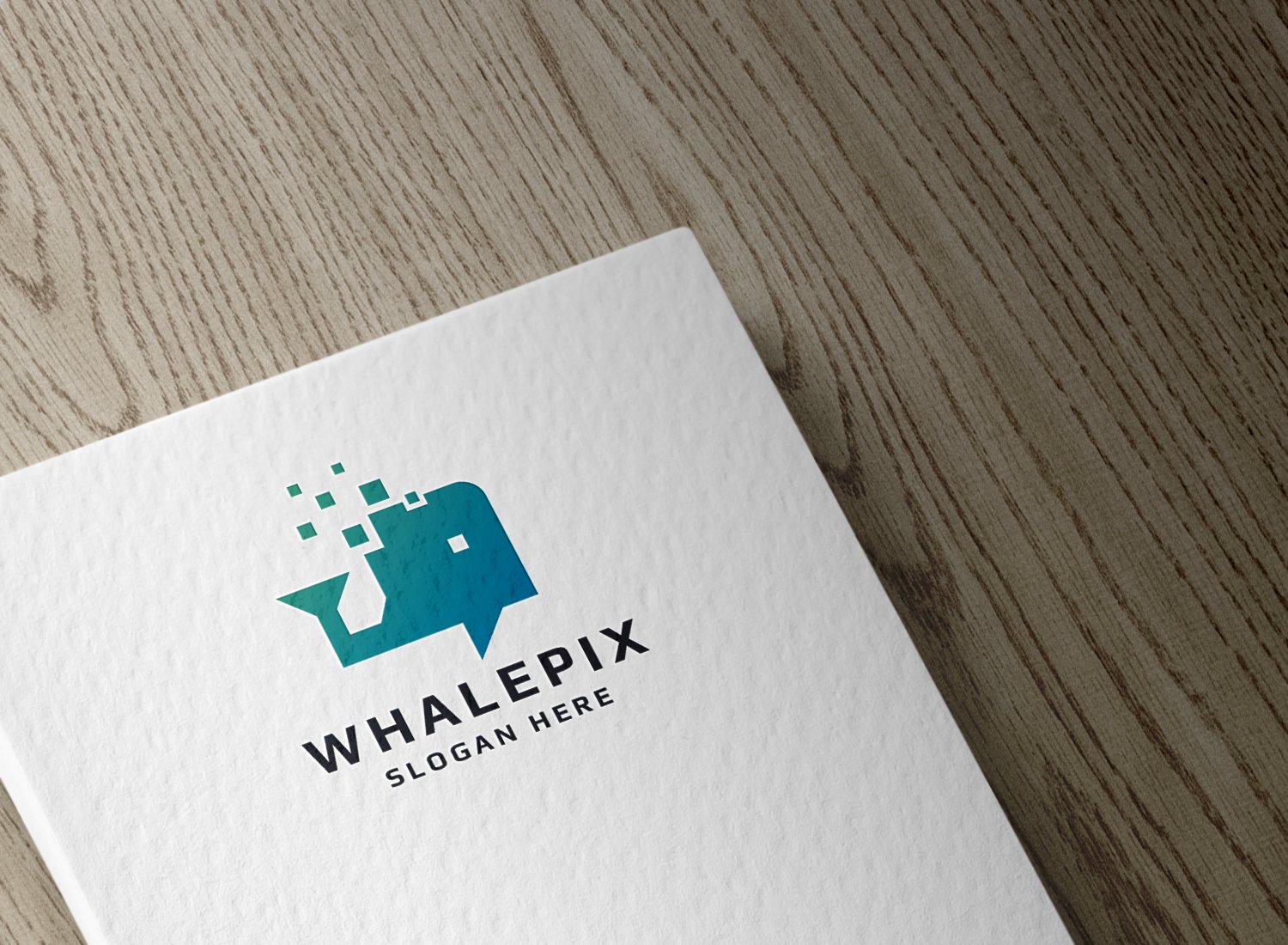 Pixel Whale Logo Template cover image.