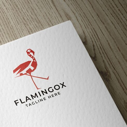 Flamingo Pixel Pro Logo Template cover image.