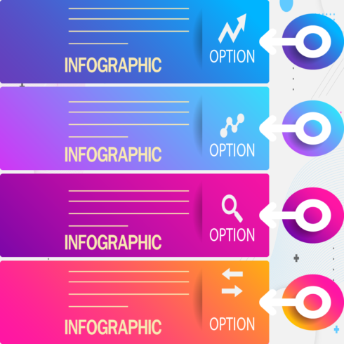 Free vector gradient infographic element collection cover image.