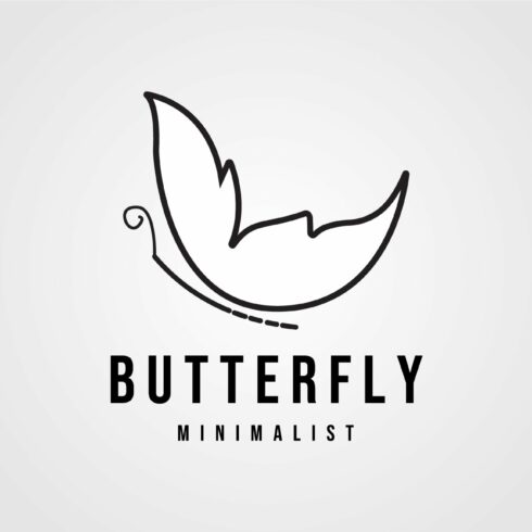 butterfly line art vector logo cover image.