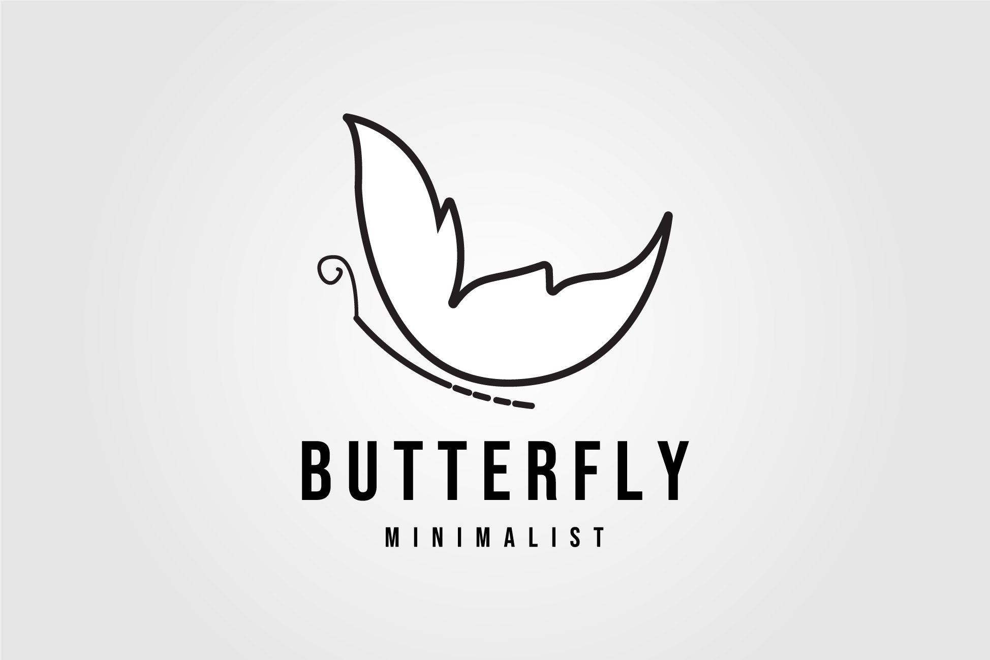 butterfly line art vector logo cover image.