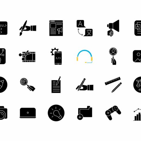 Freelance professions elements icons cover image.