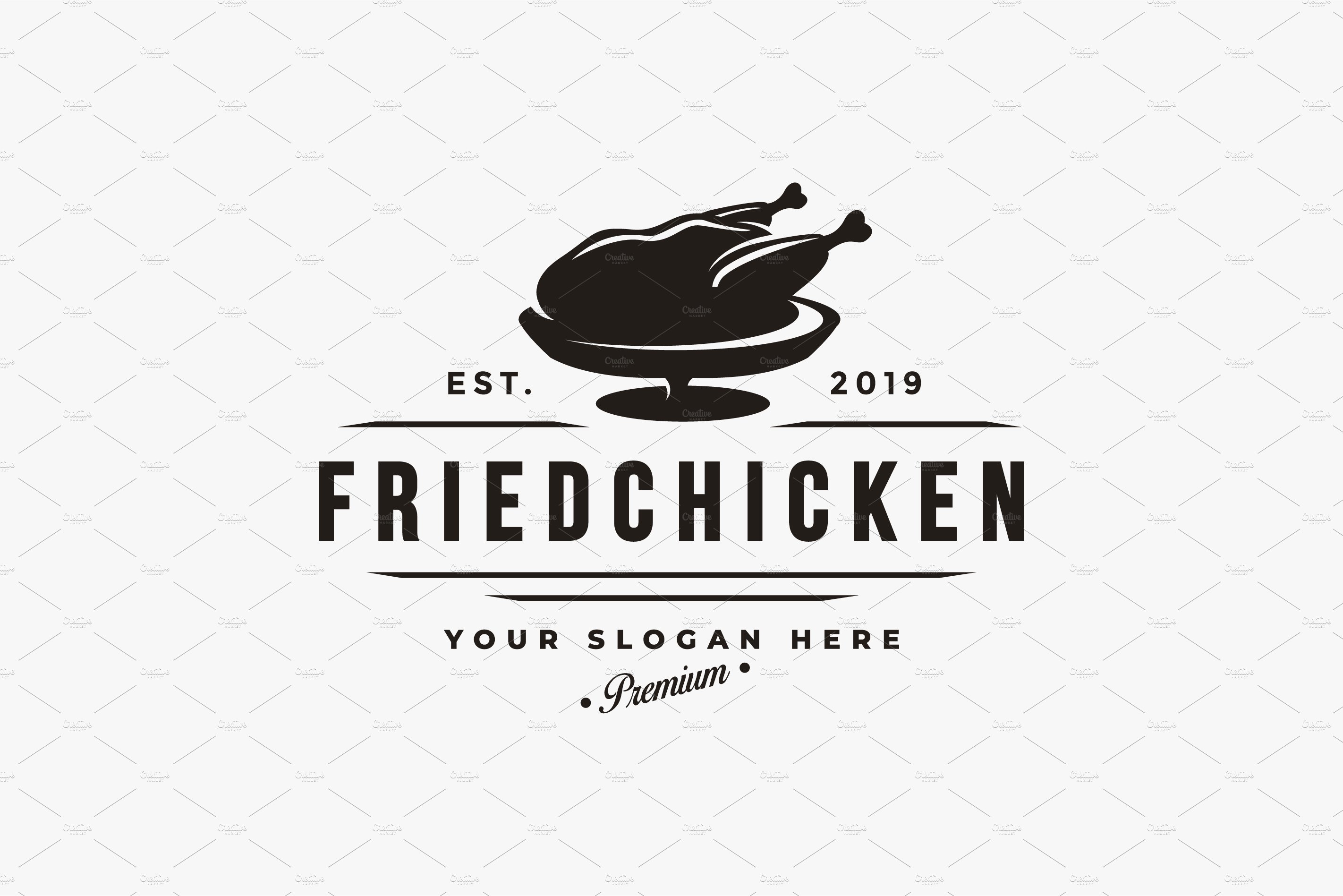 Fried chicken, roasted chicken logo cover image.
