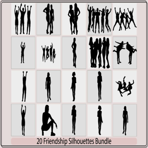 Friends silhouettes,Friend Friendship Relationship Teammate Teamwork Society,Silhouettes of anonymous group of friends standing together,Senior friends hugging together to make a photo picture vector silhouette cover image.