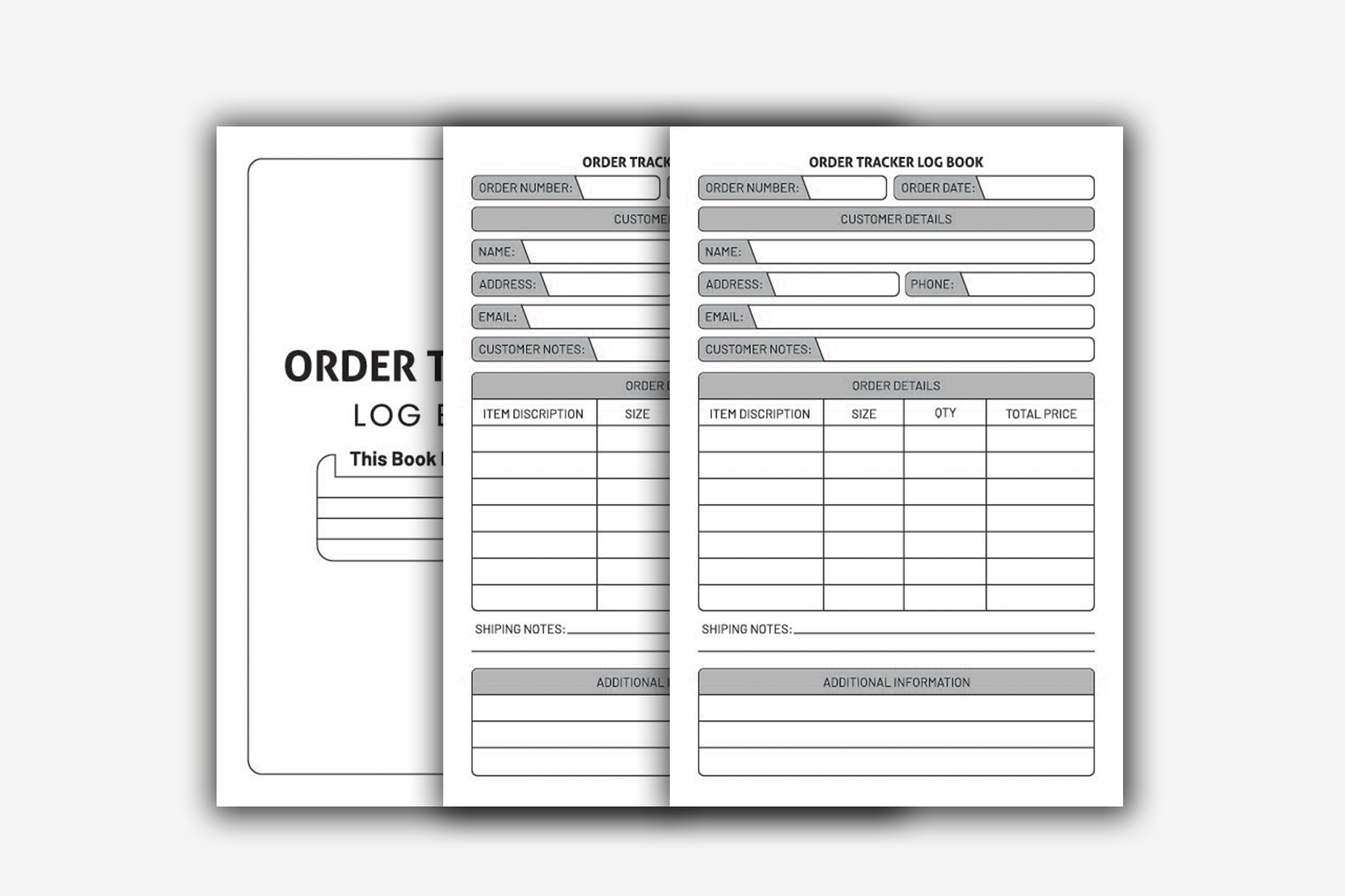 Printable order form for a restaurant.
