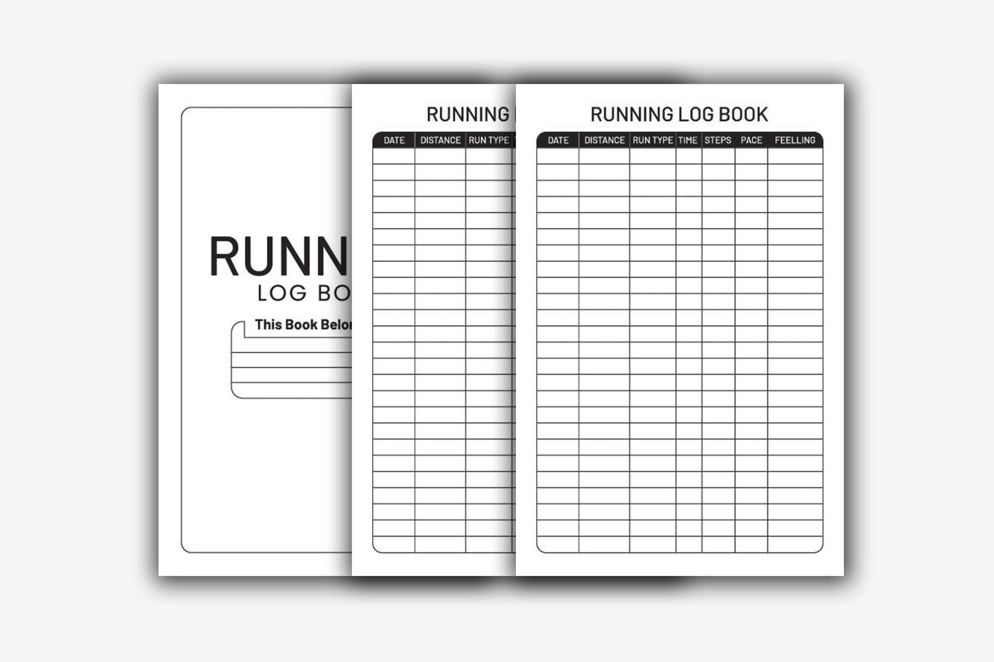 Printable running log book.