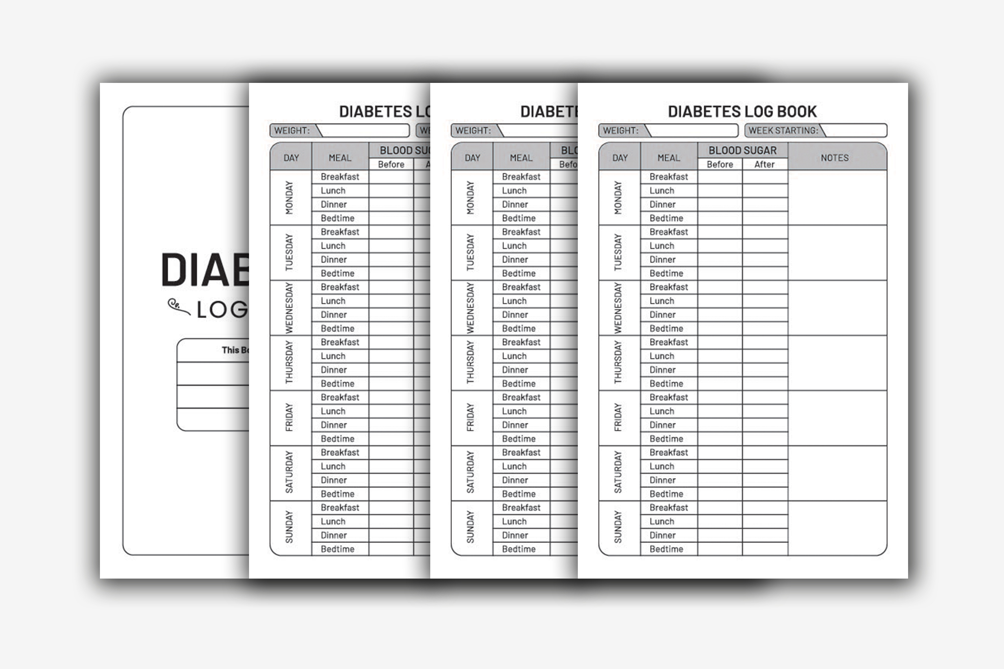 Printable diabet test book.