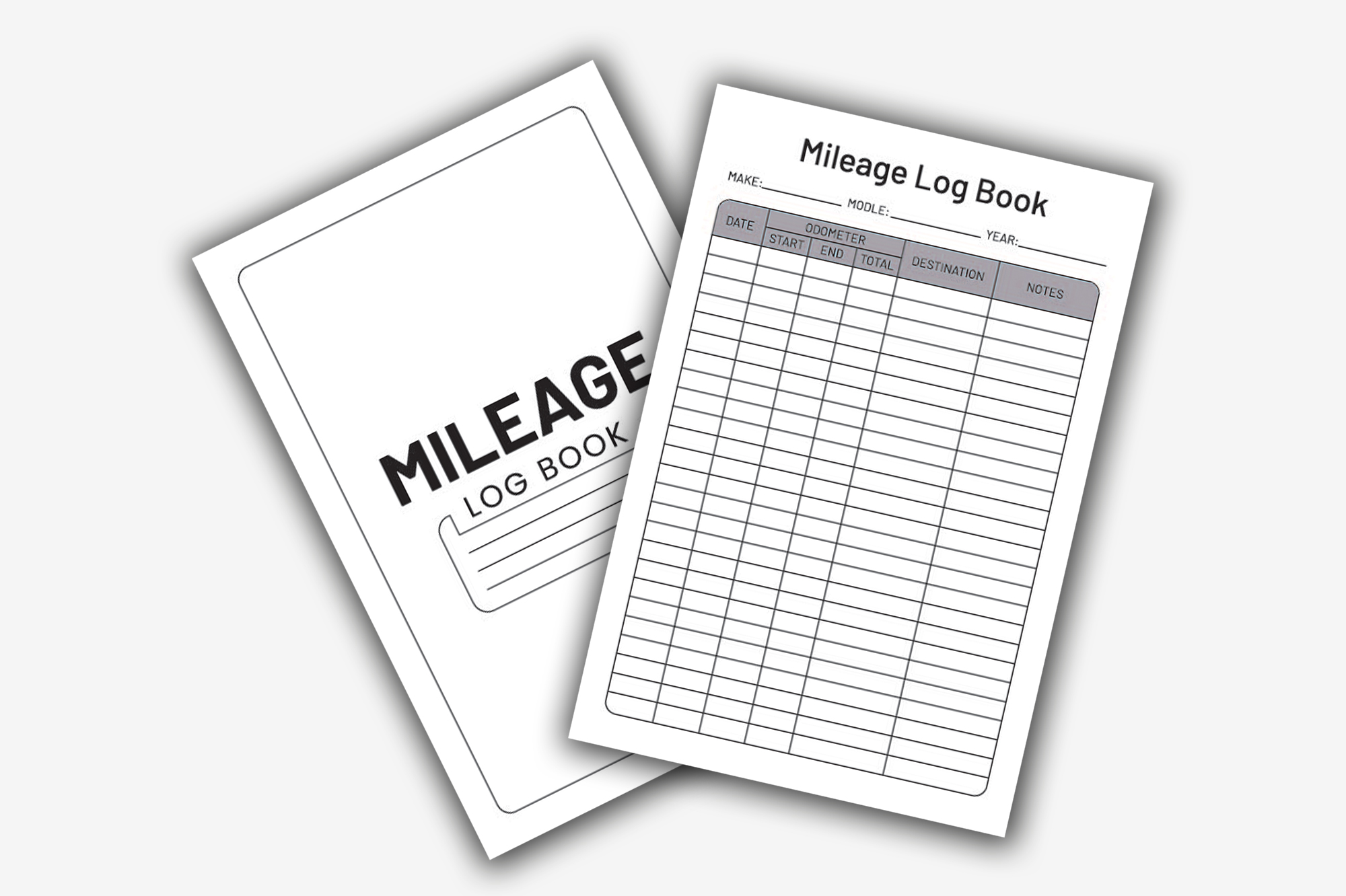 Mileage log book and a mileage log book.