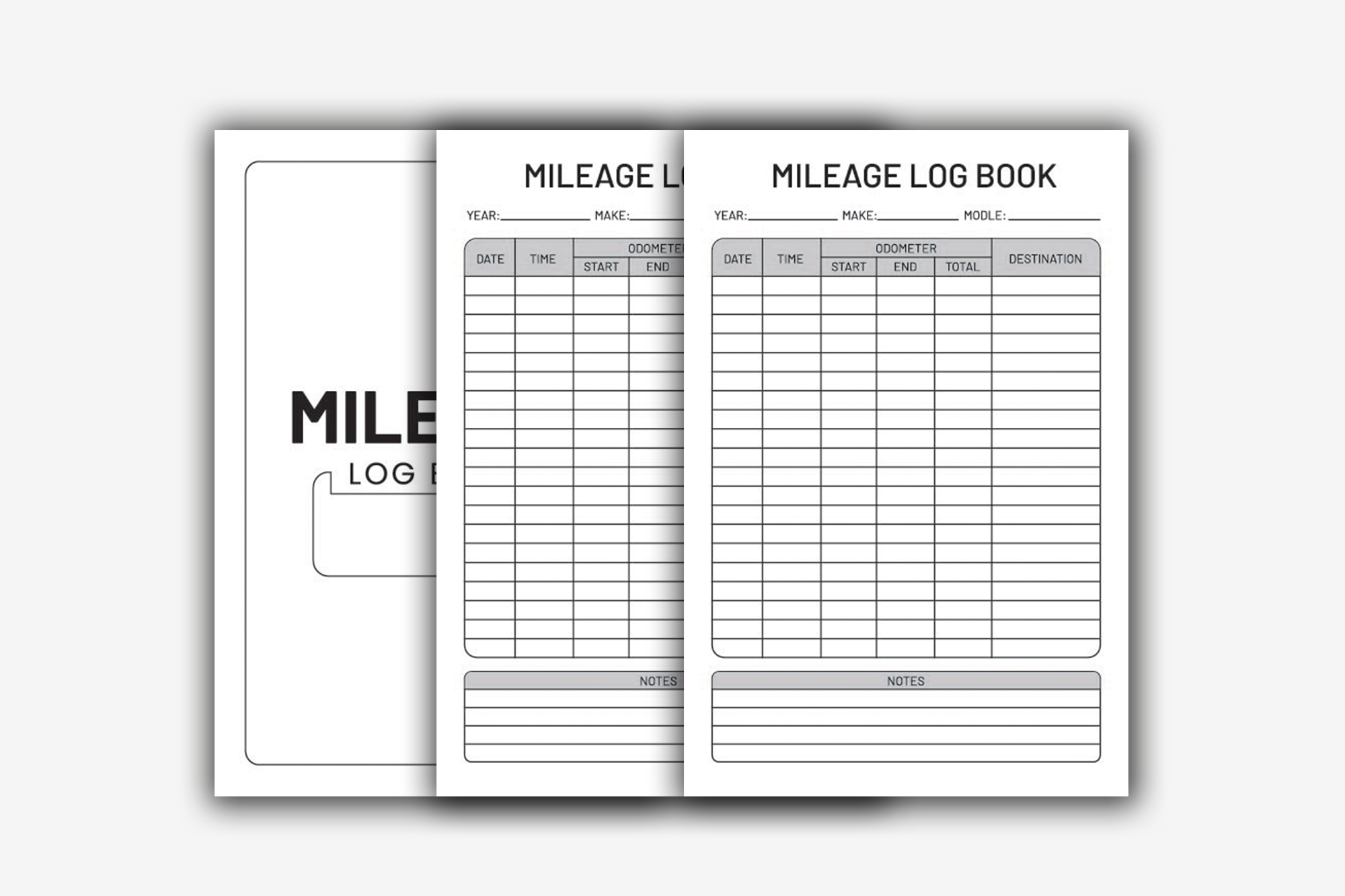 Mile log book for mile log template.