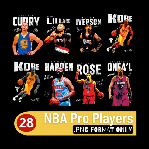 28 NBA Pro Player PNG at 6$ cover image.