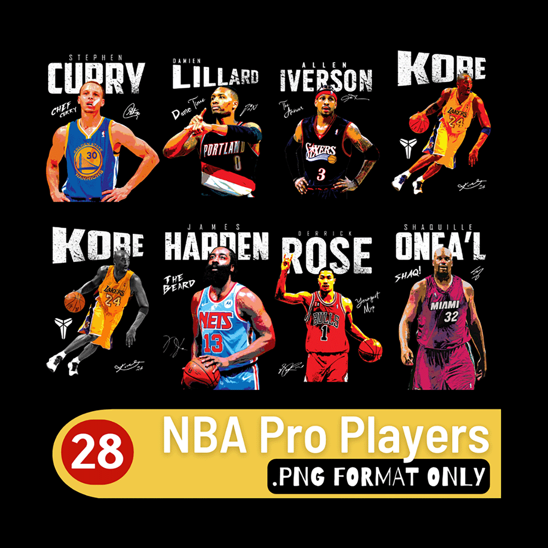 28 NBA Pro Player PNG at 6$ preview image.