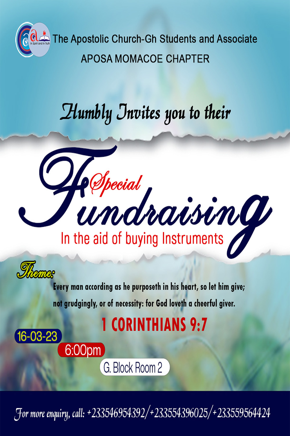 Church flyer, fundraising template pinterest preview image.