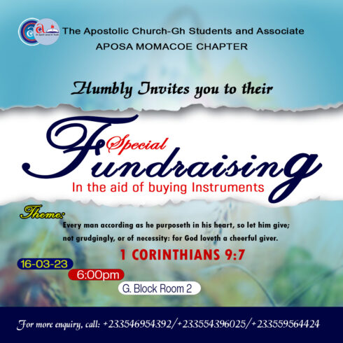 Church flyer, fundraising template cover image.