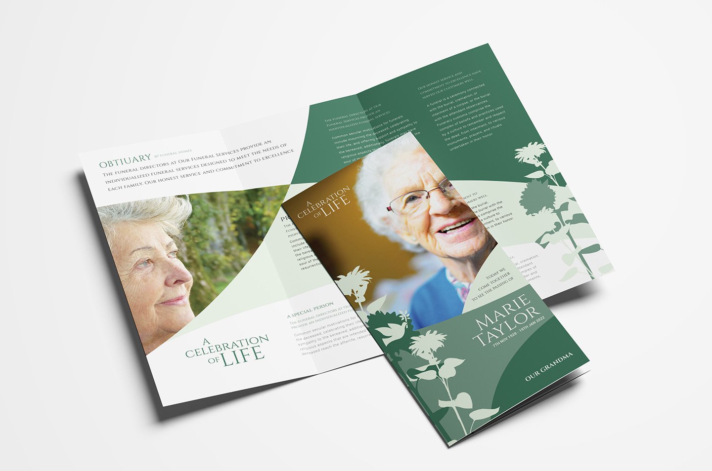 Funeral Service Trifold Brochure cover image.