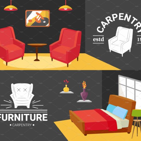 Interior carpentry furniture in cover image.