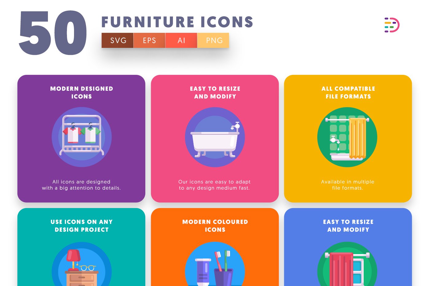 furniture icons cover 5 360