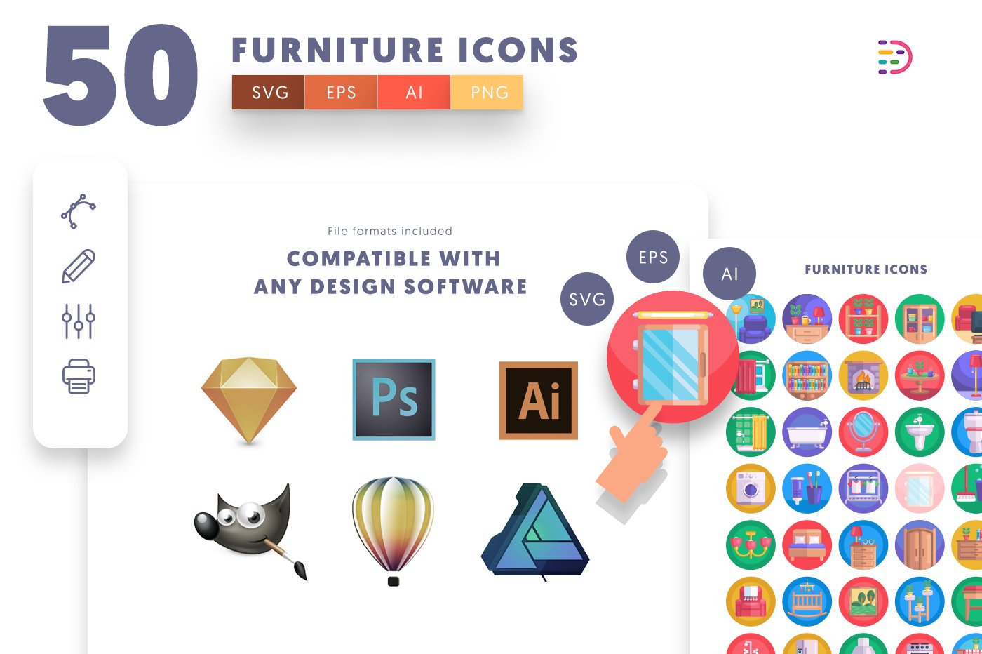 furniture icons cover 8 967