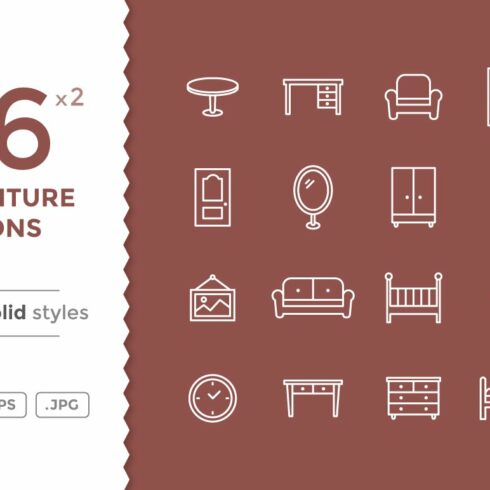 Furniture Icons cover image.