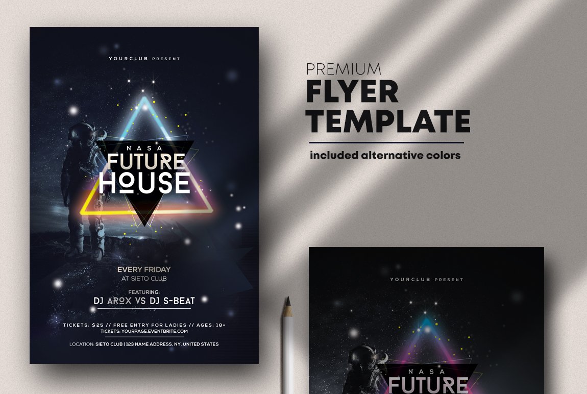 Futuristic flyer discount