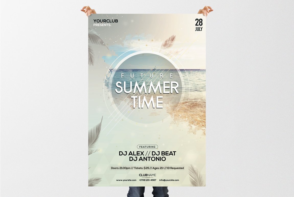 Future Summer - PSD Flyer Template preview image.