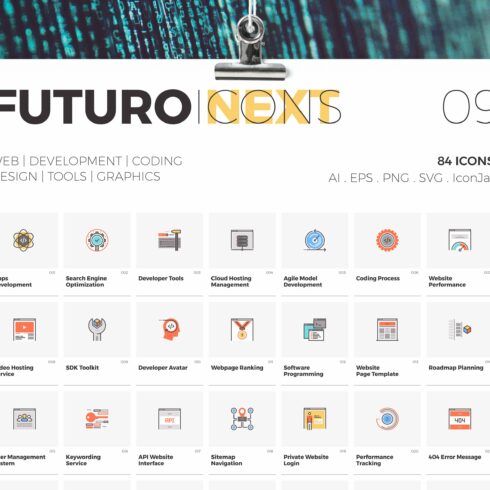 Futuro Next Icons / Web Pack cover image.