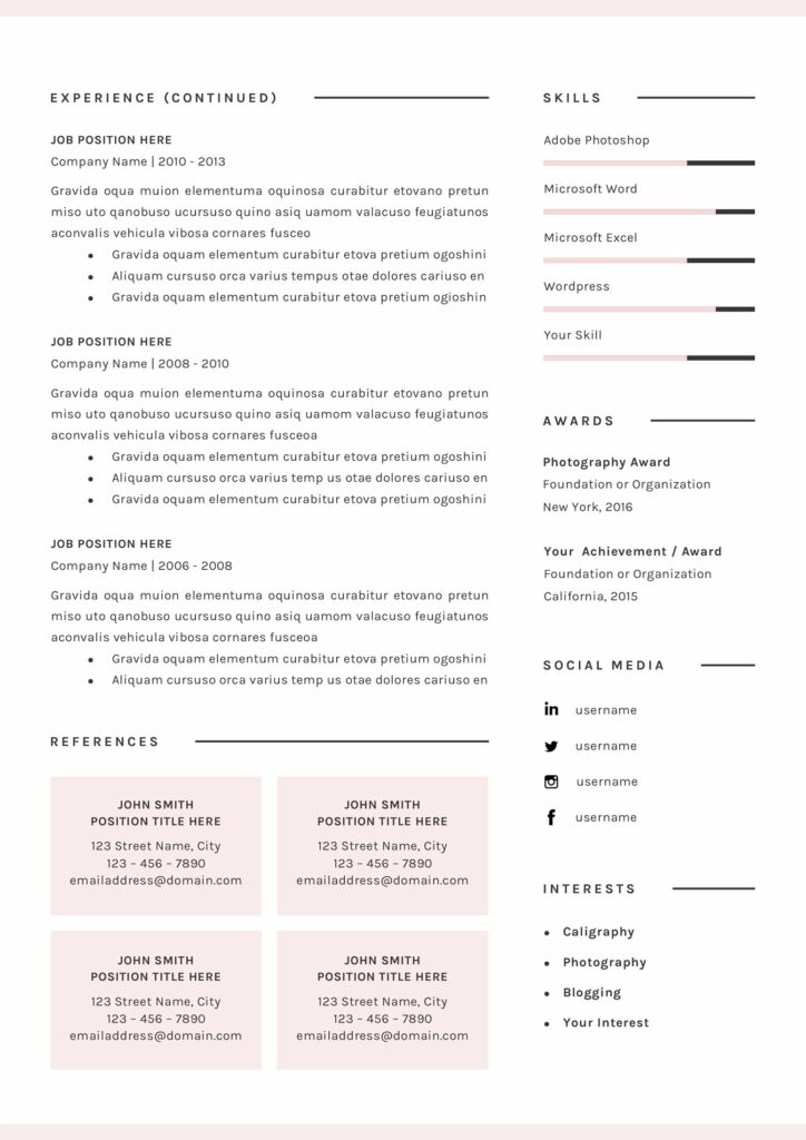 Creative CV Resume Template - 0122 – MasterBundles