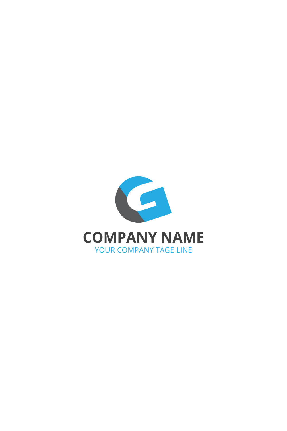 G Letter Logo Design pinterest preview image.