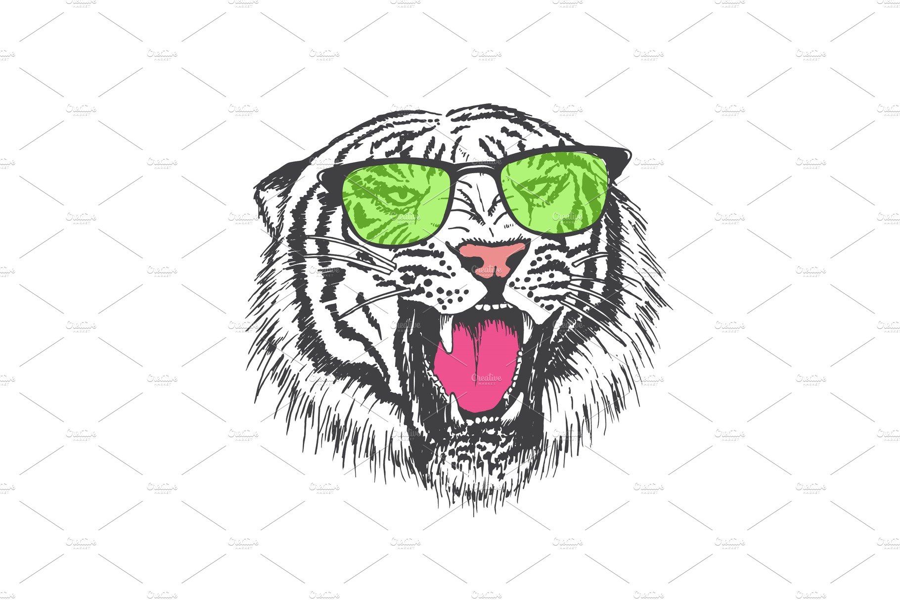 tiger in sunglasses cover image.