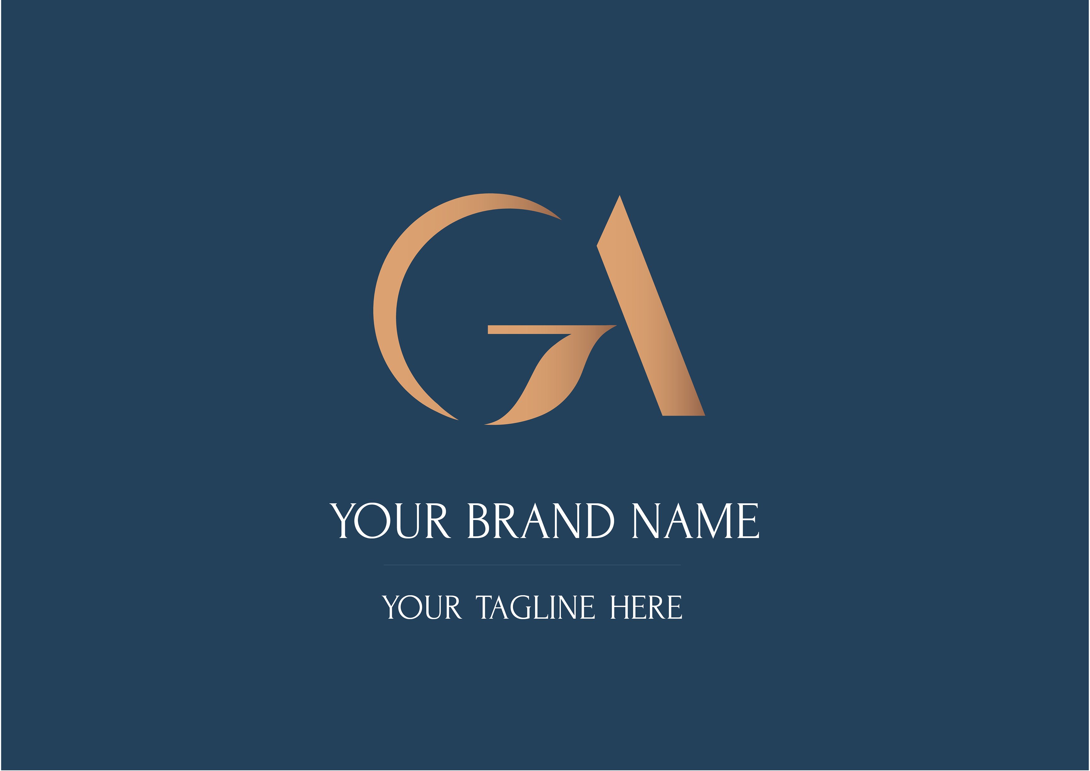 Initial Letter GA Logotype Company Name Colored Red And Blue And Swoosh  Design. Vector Logo For Business And Company Identity. Royalty Free SVG,  Cliparts, Vectors, and Stock Illustration. Image 158511507.
