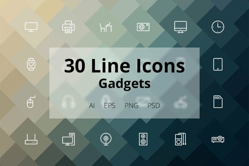 Gadgets Line Icons – MasterBundles